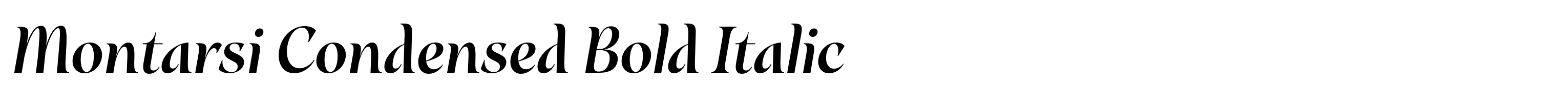 Montarsi Condensed Bold Italic